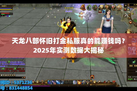 天龙八部怀旧打金私服真的能赚钱吗？2025年实测数据大揭秘