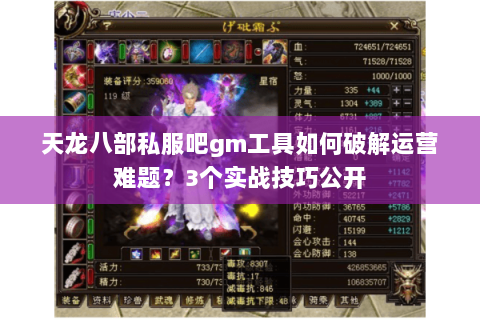 天龙八部私服吧gm工具如何破解运营难题?3个实战技巧公开 天龙八部私服吧gm工具如何破解运营难题?3个实战技巧公开