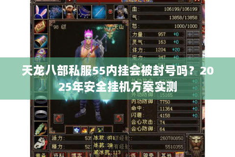 天龙八部私服55内挂会被封号吗？2025年安全挂机方案实测