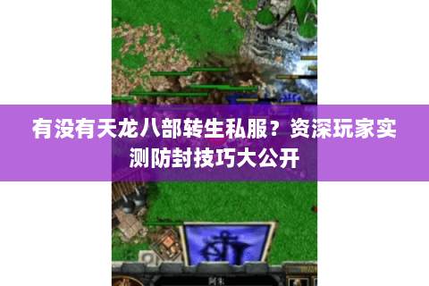 有没有天龙八部转生私服?资深玩家实测防封技巧大公开 有没有天龙八部转生私服?资深玩家实测防封技巧大公开