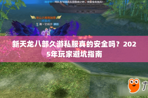 新天龙八部久游私服真的安全吗？2025年玩家避坑指南