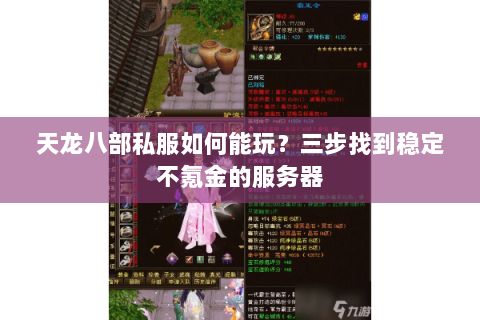 天龙八部私服如何能玩?三步找到稳定不氪金的服务器 天龙八部私服如何能玩?三步找到稳定不氪金的服务器