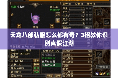 天龙八部私服怎么都有毒?3招教你识别真假江湖 天龙八部私服怎么都有毒?3招教你识别真假江湖