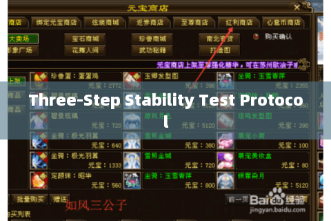 Three-Step Stability Test Protocol Three-Step Stability Test Protocol
