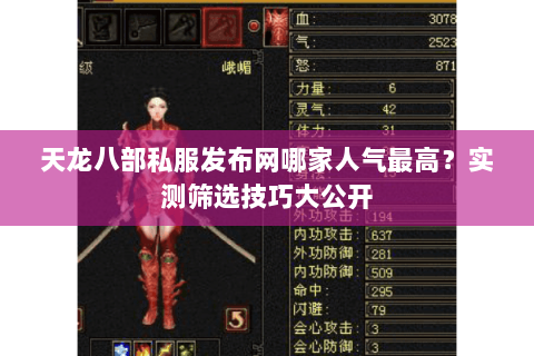 天龙八部私服发布网哪家人气最高？实测筛选技巧大公开