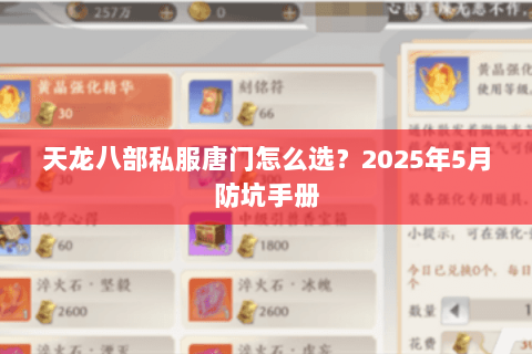 天龙八部私服唐门怎么选?2025年5月防坑手册 天龙八部私服唐门怎么选?2025年5月防坑手册