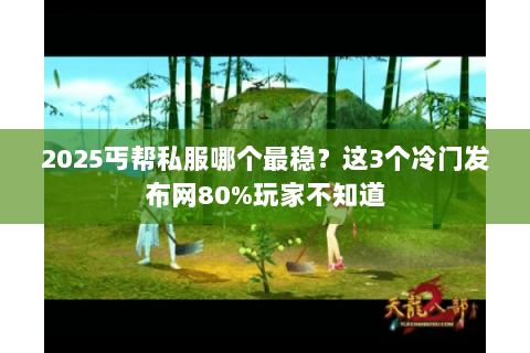 2025丐帮私服哪个最稳？这3个冷门发布网80%玩家不知道