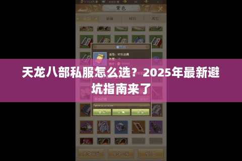 天龙八部私服怎么选？2025年最新避坑指南来了