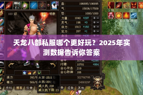 天龙八部私服哪个更好玩?2025年实测数据告诉你答案 天龙八部私服哪个更好玩?2025年实测数据告诉你答案