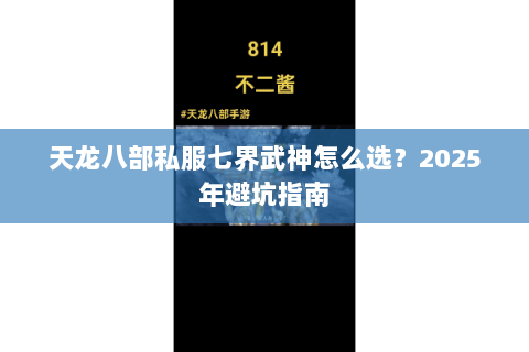 天龙八部私服七界武神怎么选?2025年避坑指南 天龙八部私服七界武神怎么选?2025年避坑指南