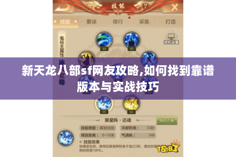 新天龙八部sf网友攻略,如何找到靠谱版本与实战技巧