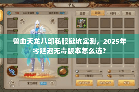 兽血天龙八部私服避坑实测，2025年零延迟无毒版本怎么选？