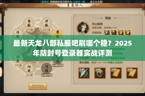 最新天龙八部私服吧刷哪个稳？2025年防封号登录器实战评测