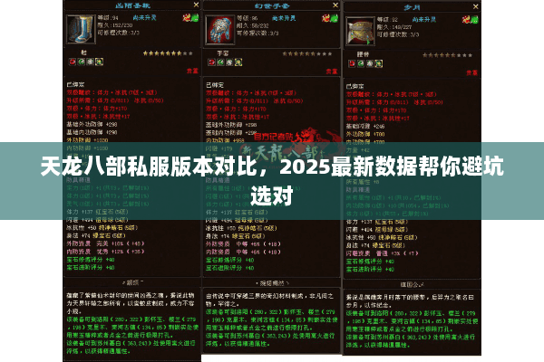 天龙八部私服版本对比，2025最新数据帮你避坑选对