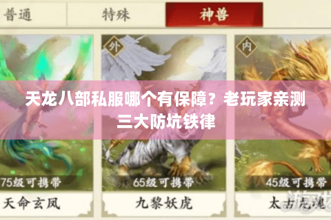 天龙八部私服哪个有保障?老玩家亲测三大防坑铁律 天龙八部私服哪个有保障?老玩家亲测三大防坑铁律