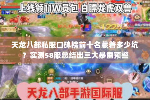 天龙八部私服口碑榜前十名藏着多少坑?实测58服总结出三大暴雷预警 天龙八部私服口碑榜前十名藏着多少坑?实测58服总结出三大暴雷预警