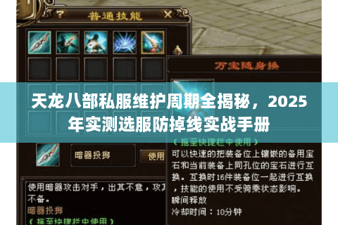 天龙八部私服维护周期全揭秘,2025年实测选服防掉线实战手册 天龙八部私服维护周期全揭秘,2025年实测选服防掉线实战手册