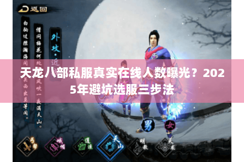 天龙八部私服真实在线人数曝光？2025年避坑选服三步法