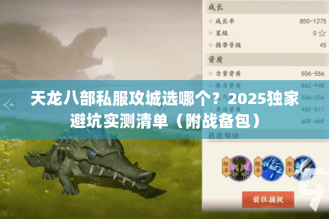 天龙八部私服攻城选哪个?2025独家避坑实测清单(附战备包) 天龙八部私服攻城选哪个?2025独家避坑实测清单(附战备包)