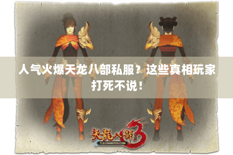 人气火爆天龙八部私服?这些真相玩家打死不说! 人气火爆天龙八部私服?这些真相玩家打死不说!