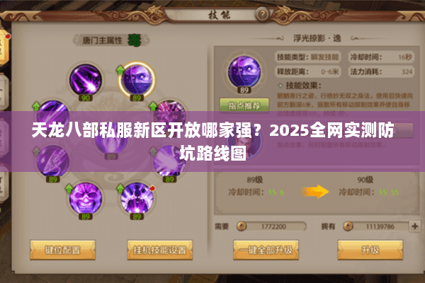 天龙八部私服新区开放哪家强？2025全网实测防坑路线图
