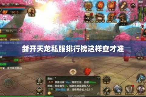 新开天龙私服排行榜这样查才准 新开天龙私服排行榜这样查才准