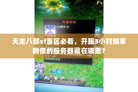 天龙八部sf首区必看,开服3小时爆率翻倍的服务器藏在哪里? 天龙八部sf首区必看,开服3小时爆率翻倍的服务器藏在哪里?