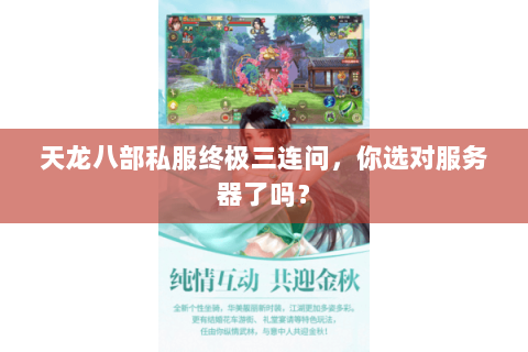 天龙八部私服终极三连问,你选对服务器了吗? 天龙八部私服终极三连问,你选对服务器了吗?