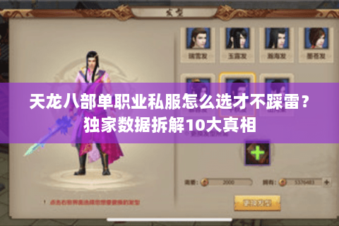 天龙八部单职业私服怎么选才不踩雷?独家数据拆解10大真相 天龙八部单职业私服怎么选才不踩雷?独家数据拆解10大真相