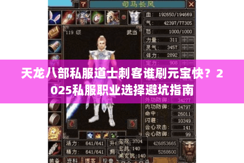 天龙八部私服道士刺客谁刷元宝快？2025私服职业选择避坑指南