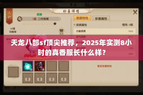 天龙八部sf顶尖推荐,2025年实测8小时的真香服长什么样? 天龙八部sf顶尖推荐,2025年实测8小时的真香服长什么样?