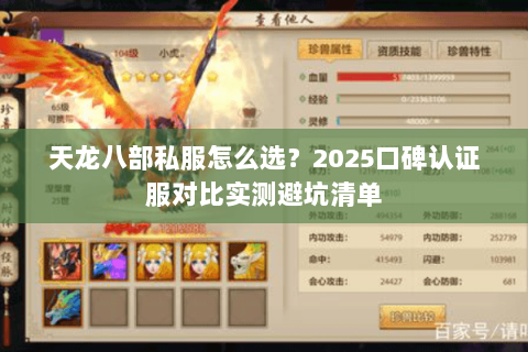 天龙八部私服怎么选？2025口碑认证服对比实测避坑清单