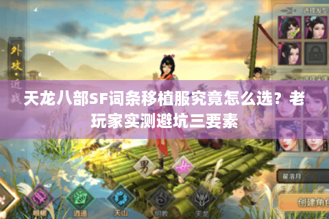 天龙八部SF词条移植服究竟怎么选?老玩家实测避坑三要素 天龙八部SF词条移植服究竟怎么选?老玩家实测避坑三要素