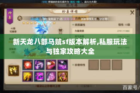 新天龙八部马贼sf版本解析,私服玩法与独家攻略大全 新天龙八部马贼sf版本解析,私服玩法与独家攻略大全