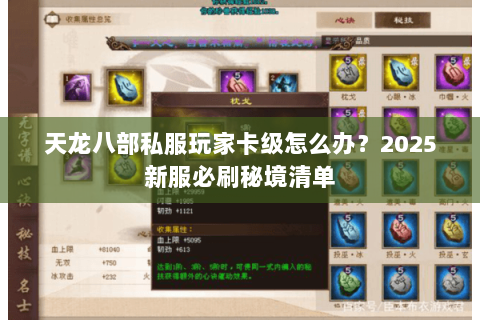 天龙八部私服玩家卡级怎么办？2025新服必刷秘境清单