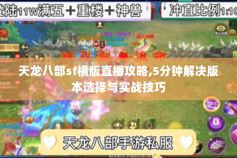 天龙八部sf横版直播攻略,5分钟解决版本选择与实战技巧