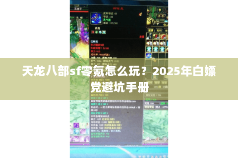 天龙八部sf零氪怎么玩?2025年白嫖党避坑手册 天龙八部sf零氪怎么玩?2025年白嫖党避坑手册