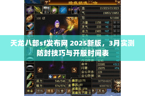 天龙八部sf发布网 2025新版，3月实测防封技巧与开服时间表