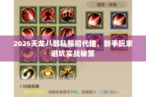2025天龙八部私服招代理，新手玩家避坑实战秘笈