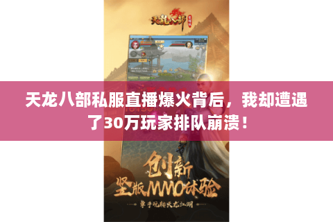 天龙八部私服直播爆火背后,我却遭遇了30万玩家排队崩溃! 天龙八部私服直播爆火背后,我却遭遇了30万玩家排队崩溃!