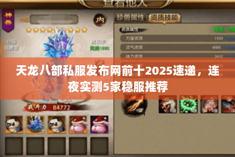 天龙八部私服发布网前十2025速递,连夜实测5家稳服推荐 天龙八部私服发布网前十2025速递,连夜实测5家稳服推荐