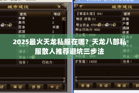 2025最火天龙私服在哪?天龙八部私服散人推荐避坑三步法 2025最火天龙私服在哪?天龙八部私服散人推荐避坑三步法