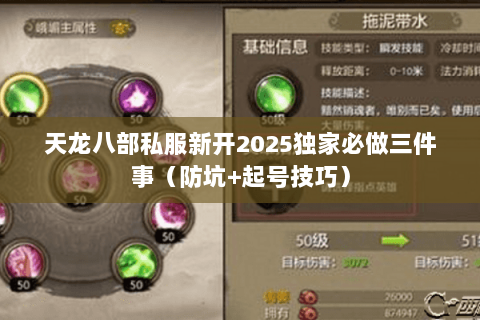 天龙八部私服新开2025独家必做三件事(防坑+起号技巧) 天龙八部私服新开2025独家必做三件事(防坑+起号技巧)