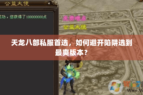 天龙八部私服首选，如何避开陷阱选到最爽版本？