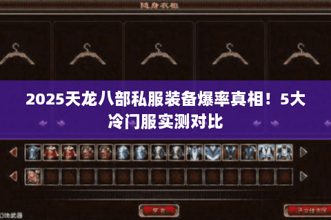 2025天龙八部私服装备爆率真相!5大冷门服实测对比 2025天龙八部私服装备爆率真相!5大冷门服实测对比