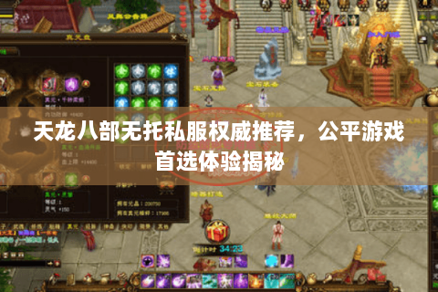 天龙八部无托私服权威推荐,公平游戏首选体验揭秘 天龙八部无托私服权威推荐,公平游戏首选体验揭秘