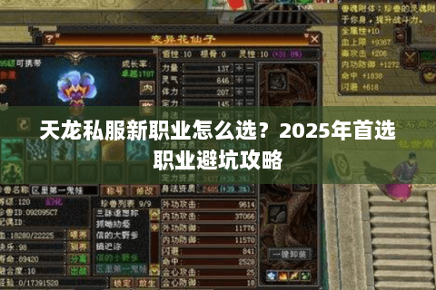 天龙私服新职业怎么选?2025年首选职业避坑攻略 天龙私服新职业怎么选?2025年首选职业避坑攻略