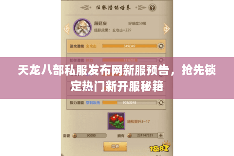 天龙八部私服发布网新服预告，抢先锁定热门新开服秘籍