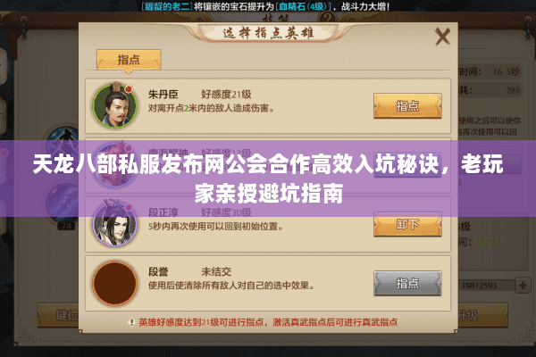 天龙八部私服发布网公会合作高效入坑秘诀，老玩家亲授避坑指南