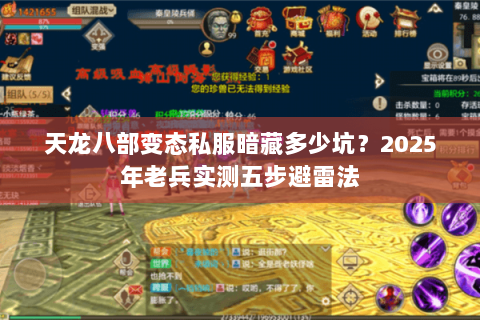 天龙八部变态私服暗藏多少坑？2025年老兵实测五步避雷法